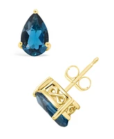 Macy's London Topaz (2-1/10 ct. t.w.) Stud Earrings in 14K Gold