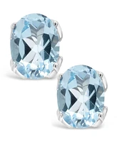 Macy's Topaz (3-1/5 ct. t.w.) Stud Earrings in 14K White Gold
