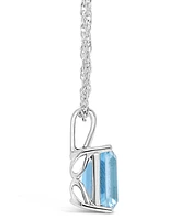 Macy's Topaz (4-1/4 ct. t.w.) Pendant Necklace in 14K White Gold