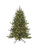 Puleo 4.5FT Pre-Lit Royal Majestic Colorado Fir Downswept Tree