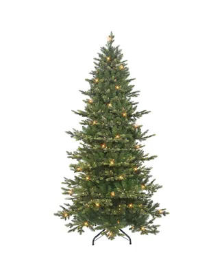 7.5' Pre-Lit Slim Royal Majestic Douglas Fir Downswept Tree with 500 Underwriters Laboratories Clear Incandescent Lights, 2430 Tips