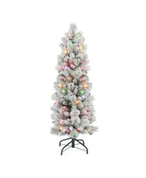 Puleo 4.5FT Flocked Patagonia Pine Pencil Tree