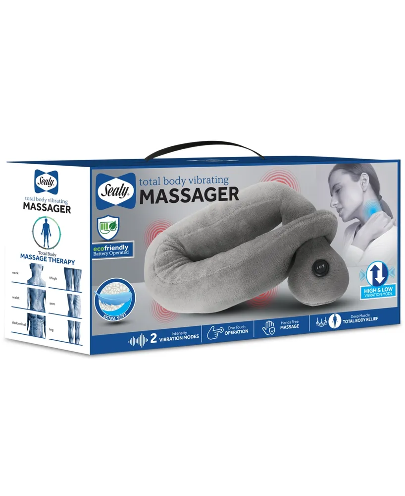 Sealy Total Body Cordless Soft Vibrating Massage Pillow