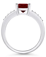 Macy's Garnet and Diamond Ring (2-3/4 ct.t.w 1/8 ct.t.w) 14K Gold