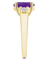 Macy's Amethyst and Diamond Ring (2-1/2 ct.t.w 1/3 ct.t.w) 14K Yellow Gold