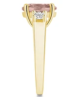 Macy's Morganite and Diamond Ring (2-1/2 ct.t.w 1/3 ct.t.w) 14K Yellow Gold