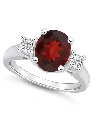 Macy's Garnet and Diamond Ring (3-1/10 ct.t.w 1/3 ct.t.w) 14K Gold