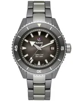 Rado Men's Swiss Automatic Captain Cook Gray High Tech Ceramic Bracelet Watch 43mm