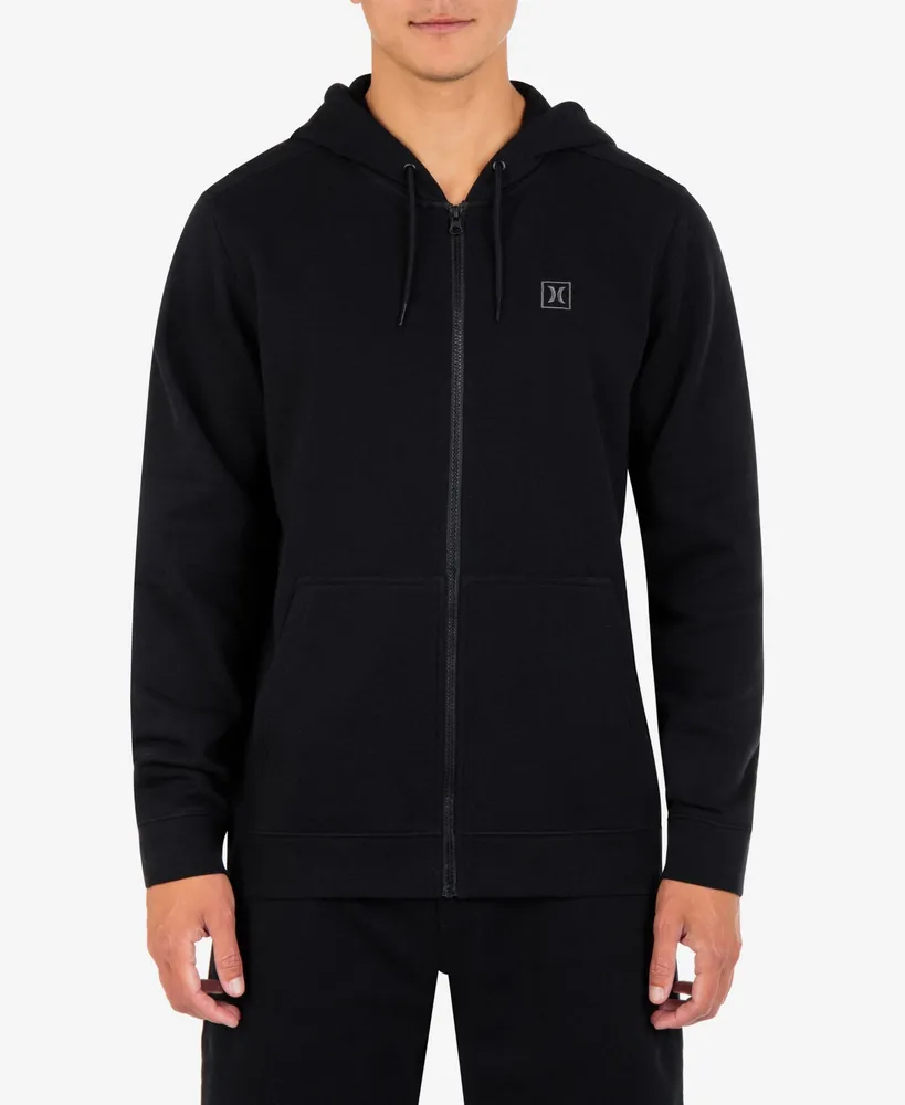 Hurley Men's Icon Chest Logo Full Zip Hooded Sweatshirt