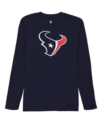 Houston Texans Big Boys Team Logo Long Sleeve T-shirt - Navy Blue