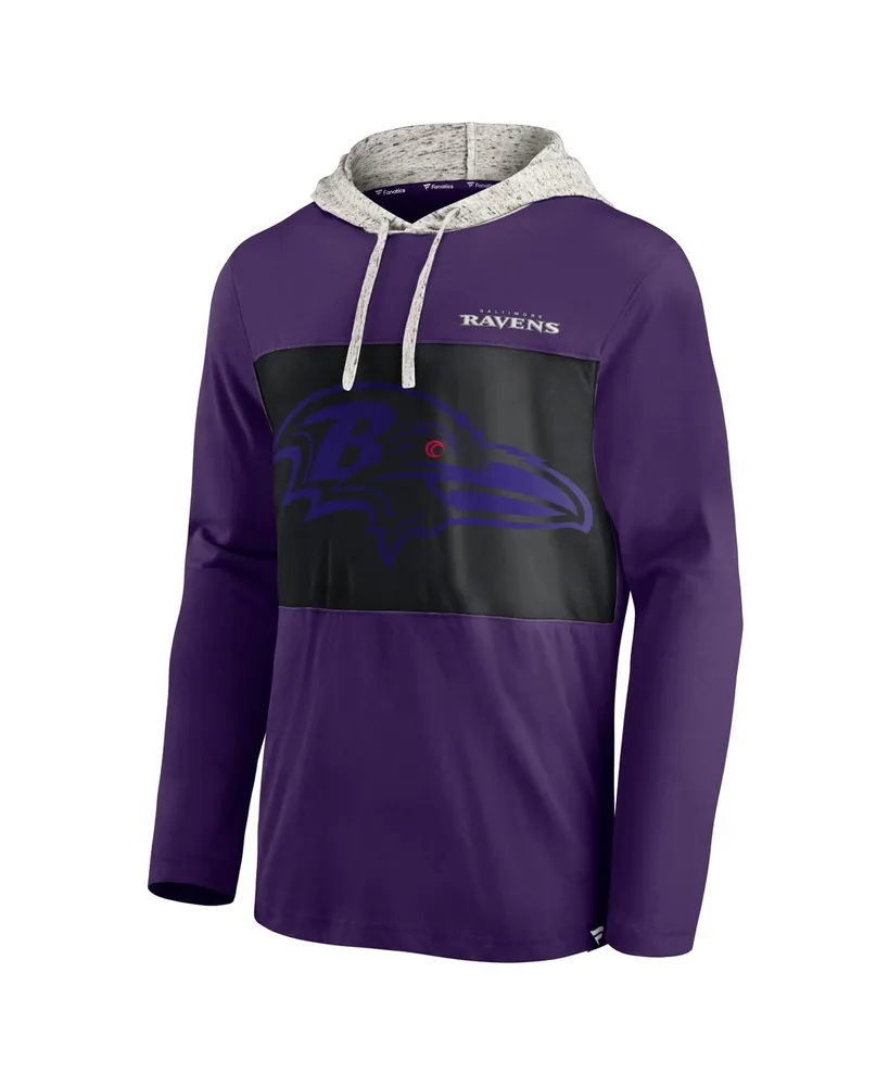 Men's Fanatics Purple Baltimore Ravens Long Sleeve Hoodie T-shirt