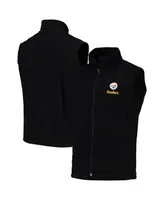 Men's Black Pittsburgh Steelers Houston Fleece Full-Zip Vest