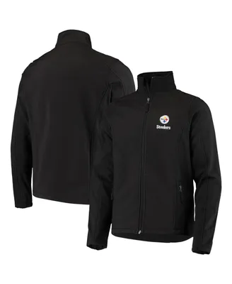 Men's Dunbrooke Black Pittsburgh Steelers Sonoma Softshell Full-Zip Jacket