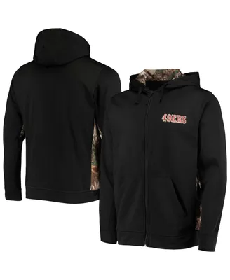Men's Dunbrooke Black and Realtree Camo San Francisco 49ers Decoy Tech Fleece Full-Zip Hoodie