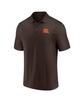 Men's Fanatics Brown and Orange Cleveland Browns Home and Away 2-Pack Polo Shirt Set