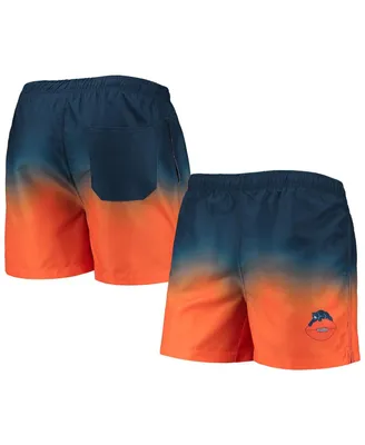 Men's Foco Navy, Orange Chicago Bears Retro Dip-Dye Swim Shorts