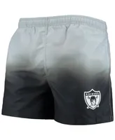 Men's Foco Black Las Vegas Raiders Retro Dip-Dye Swim Shorts