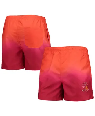 Men's Foco Red Tampa Bay Buccaneers Retro Dip-Dye Swim Shorts