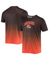 Men's Foco Brown, Orange Cleveland Browns Gradient Rash Guard Swim Shirt