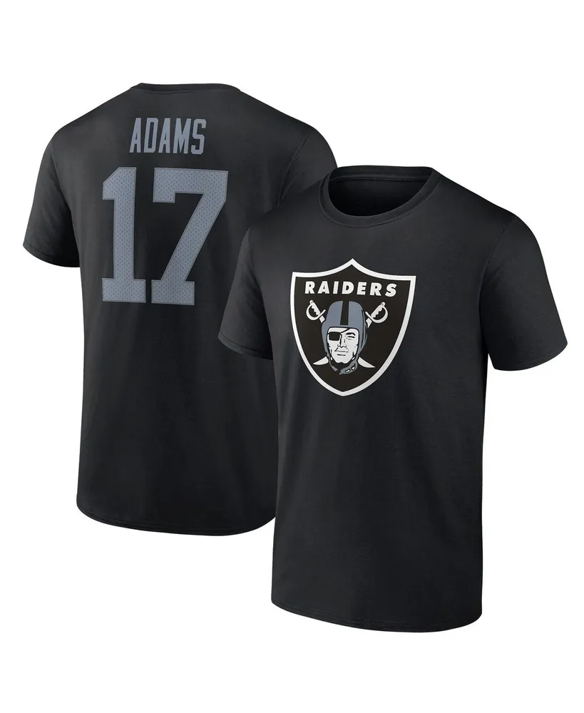 Men's Fanatics Davante Adams Black Las Vegas Raiders Player Icon Name and Number T-shirt