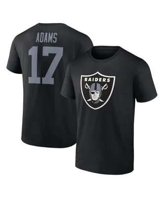 Men's Fanatics Davante Adams Black Las Vegas Raiders Player Icon Name and Number T-shirt