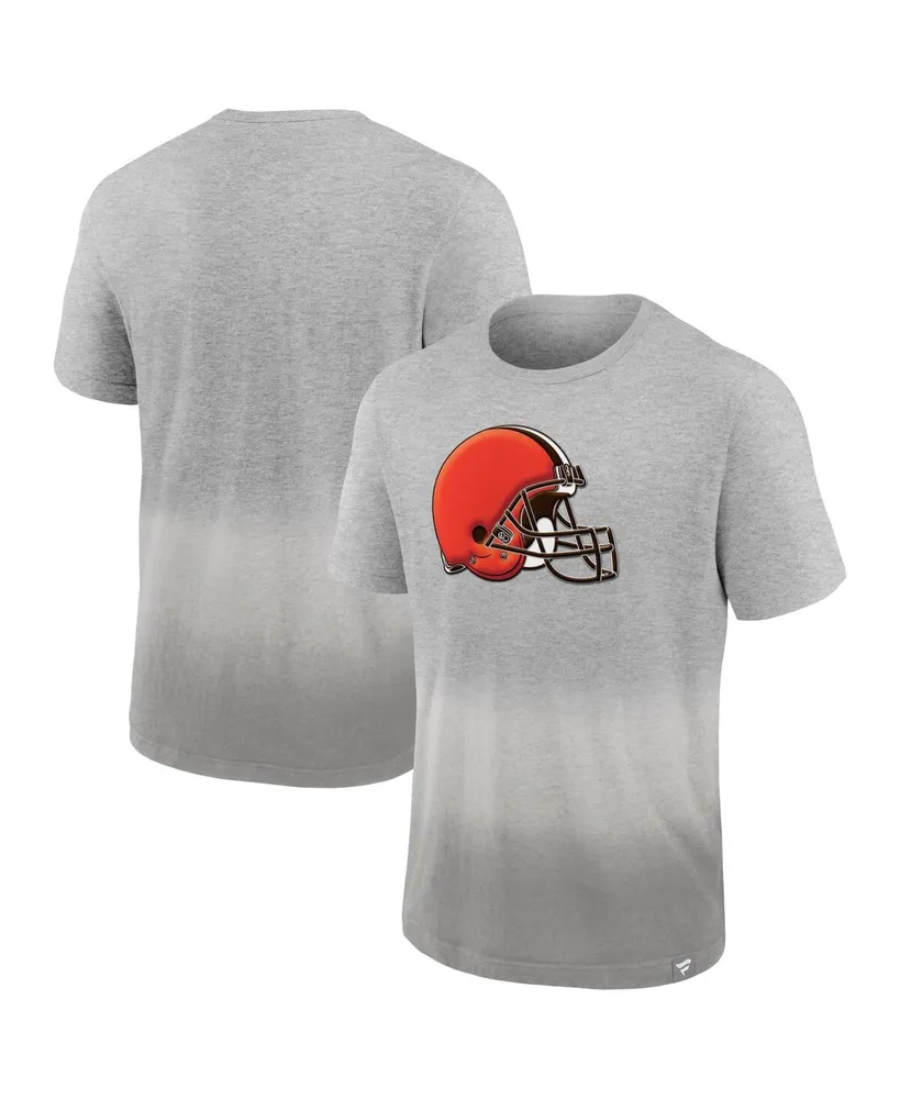 Men's Fanatics Heathered Gray, Gray Cleveland Browns Team Ombre T-shirt