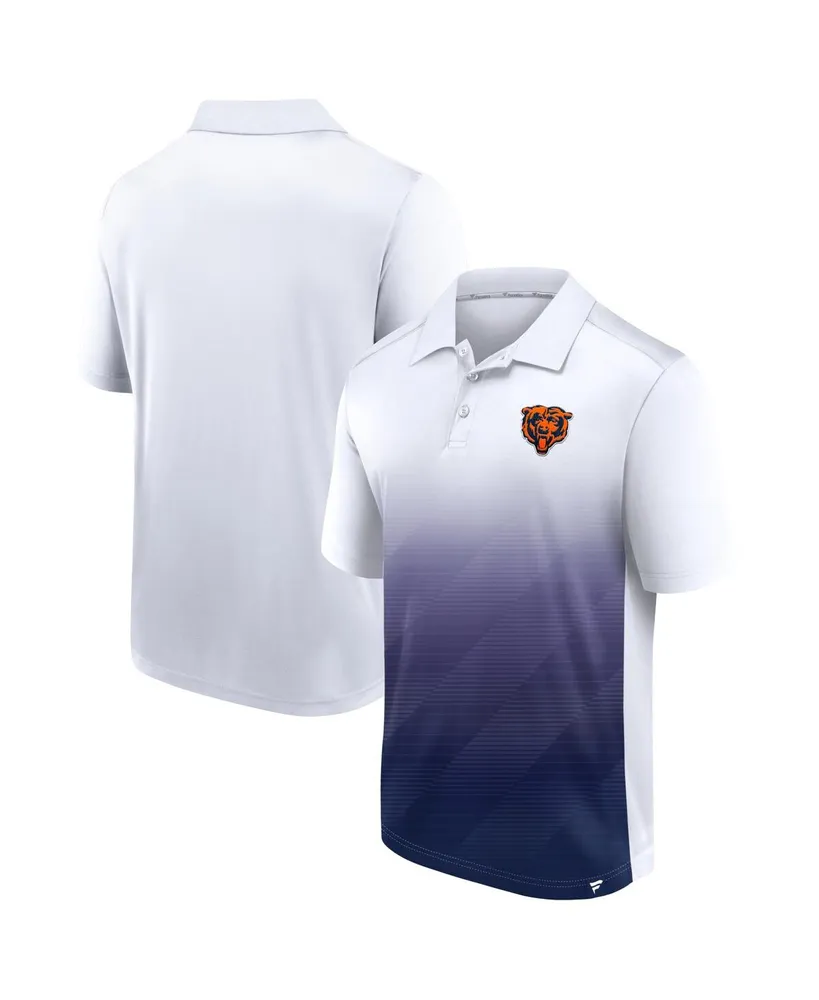 Men's Fanatics White and Navy Chicago Bears Parameter Polo Shirt
