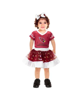 Toddler Girls Cardinal Arizona Cardinals Tutu Tailgate Game Day V-Neck Costume