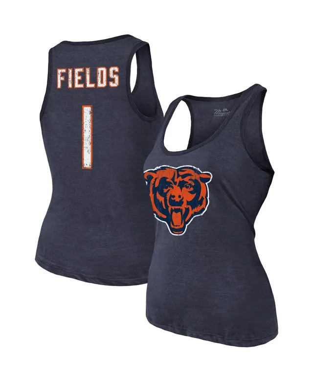 Women's Majestic Threads Justin Fields Black Chicago Bears