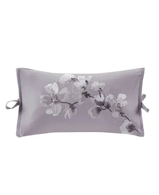 N Natori Sakura Blossom Embroidered Decorative Pillow, 12" x 20"