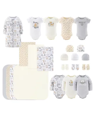 The Peanutshell Baby Boys or Baby Girls Sleepy Forest Layette Gift Set, 23 Piece Set