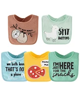 The Peanutshell Terry Feeding Baby Girl Bibs, 10 Pack, Hello Sunshine