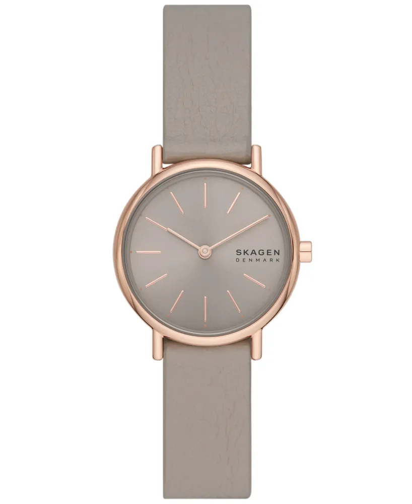 Skagen Women's Signatur Lille Sand Leather Strap Watch 30mm