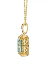 Le Vian Mint Julep Quartz (3-3/4 ct. t.w.) & Diamond (1/3 ct. t.w.) Adjustable 20" Pendant Necklace in 14k Gold