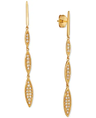 Le Vian Nude Diamond Pave Linear Drop Earrings (3/8 ct. t.w.) in 14k Gold