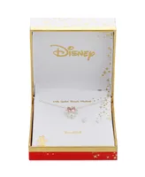 Disney Cubiz Zirconia Minnie Mouse Necklace and Earring (0.43 ct. t.w.) in 14K Gold Flash Plated Set 3 Piece - Rose Gold Two