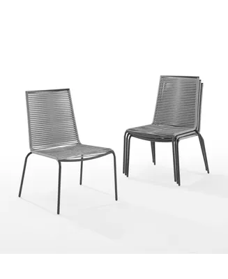 Fenton 4 Piece Outdoor Wicker Stackable Chair Set
