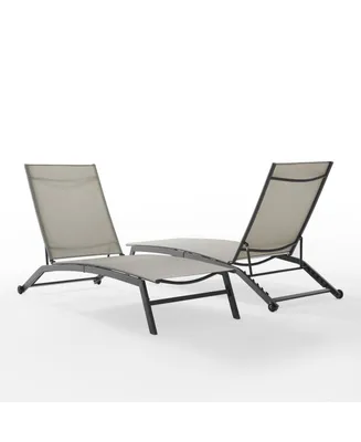 Weaver 2 Piece Outdoor Sling Chaise Lounge Set