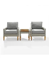 Capella 3 Piece Outdoor Wicker Chair Set