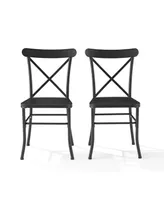 Astrid 2 Piece Indoor Outdoor Metal Dining Chair Set