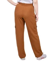 Ny Collection Petite Knit Pull On Gauze Cargo Pants