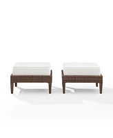 Capella 2 Piece Outdoor Wicker Ottoman Set