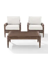 Capella 3 Piece Outdoor Wicker Chair Set