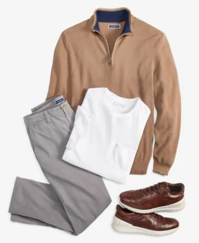 Club Room Men's Quarter-Zip Textured Cotton Sweater, Created for Macy's -  Macy's