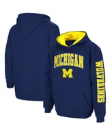 Big Boys Colosseum Navy Michigan Wolverines 2-Hit Team Pullover Hoodie