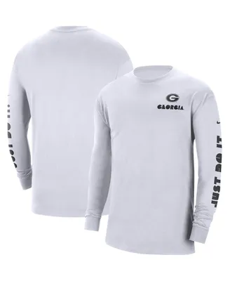 Men's Nike White Georgia Bulldogs Heritage Max 90 Long Sleeve T-shirt