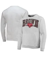 Men's League Collegiate Wear Heathered Gray Brown Bears Upperclassman Pocket Pullover Sweatshirt