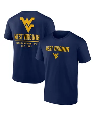 Men's Fanatics Navy West Virginia Mountaineers Game Day 2-Hit T-shirt