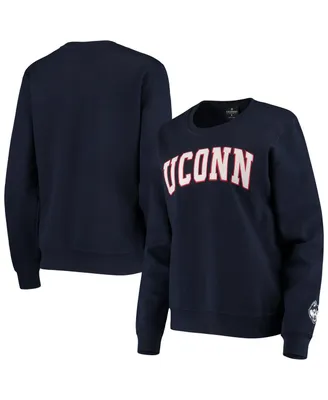 Women's Colosseum Navy UConn Huskies Campanile Pullover Sweatshirt