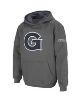 Big Boys Stadium Athletic Charcoal Georgetown Hoyas Logo Pullover Hoodie